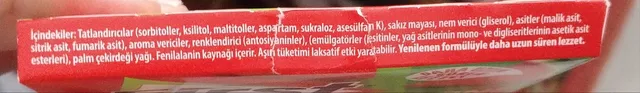 First Sensations Karpuz Aromalı 27 g, ingredients of pack