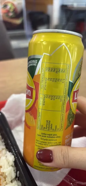 Lipton Ice Tea Şeftali 330 ml, nutrition of pack