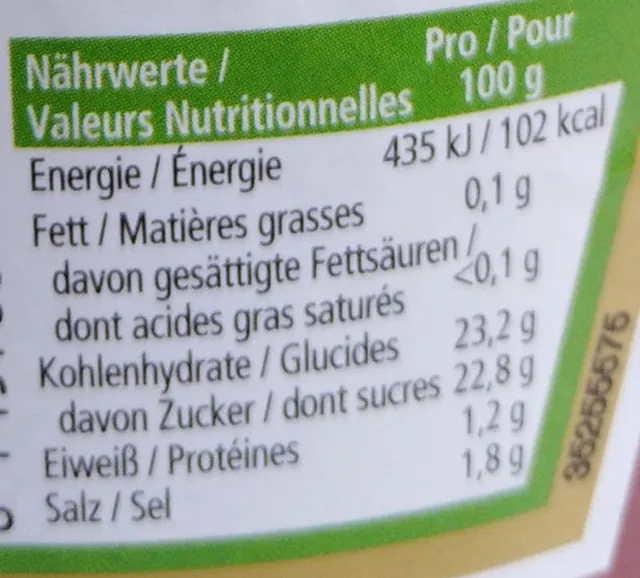 Heinz Tomato Ketchup 1170 ml, nutrition of pack