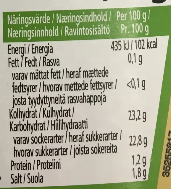Heinz Tomato Ketchup Unlimited Edition 1.5 kg, nutrition of pack