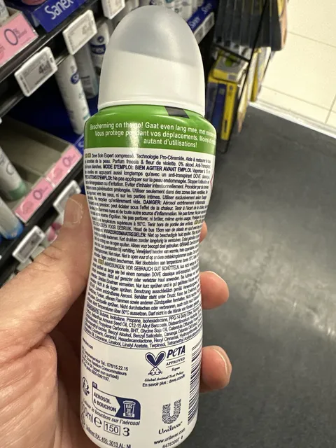Dove Advanced Care Invisible Dry Compressé 100 ml, ingredients of pack