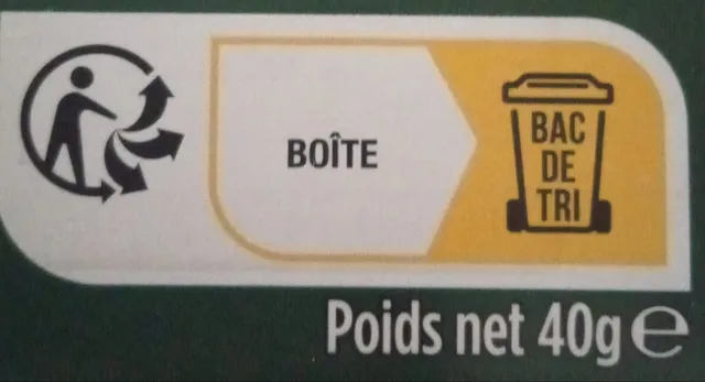 Lipton Tchaé Thé Vert Menthe 40 g, back of pack